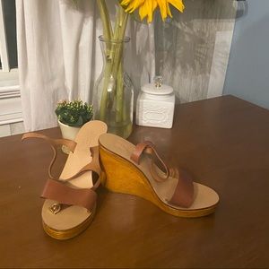Ferragamo wood wedges